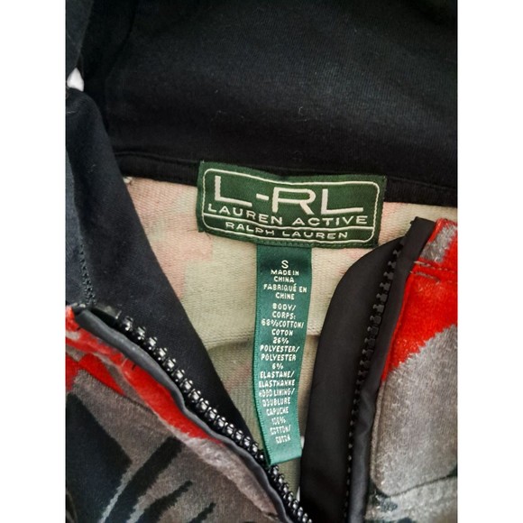 Lauren Ralph Lauren Aztec Navajo‎ Southwestern Full Zip Hoodie Red Women's Small - Picture 2 of 13